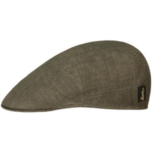 Herringbone Linnen Pet by Borsalino Flat caps