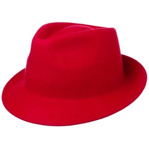 Devaki Vilten hoed rood casual uitstraling Accessoires Hoeden Vilten hoeden 