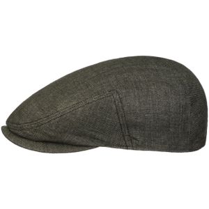 Woodfield Linen Flat Cap by Stetson Flat caps