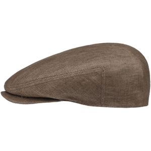 Woodfield Linen Flat Cap by Stetson Flat caps