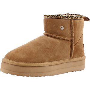 Dames Bootsc/ Enkellaarsjes Warmbat Warmbat WLY3719 cognac cognac