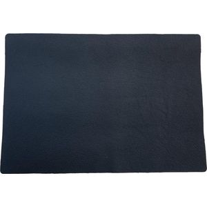 Xapron leren placemat Bovine - Set van 4 stuks - Kleur Black (zwart) - 43 x 30 cm - Handgemaakt