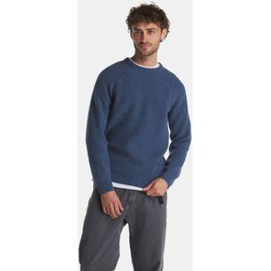 Blue Loop Originals - Essential Crew - Gebreide Trui - Blauw - 60% Gerecycled Wol