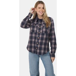 Buitenmens - Flannel Melton Ruit Blouse - Dames - Ruit - 70% Gerecycled Wol