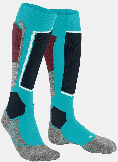 FALKE - SK2 Intermediate W - Ski Sokken - Turquoise Peacock Blue - 1 Paar