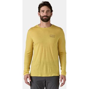 Patagonia - Cap Cool Merino Graphic - Langemouwen Shirt - Blauw - Merinowol