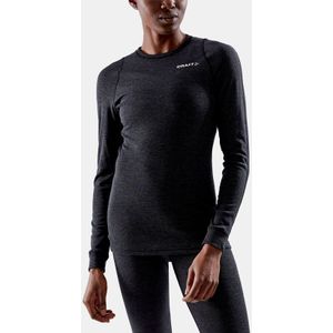 Ondershirt Craft Women Core Wool Merino LS Tee Black Melange