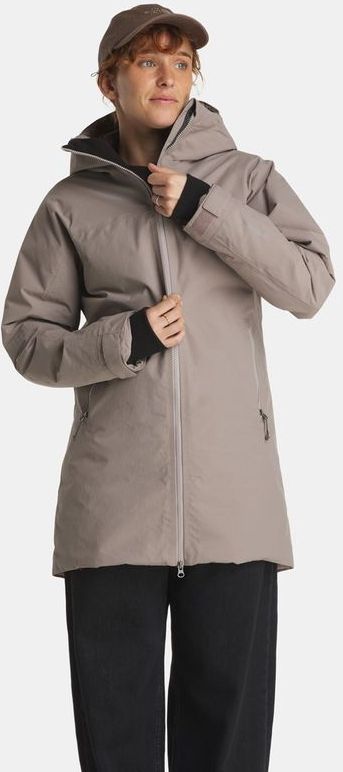 Didriksons Womens Marget Parka Lange jas (Dames |grijs |waterdicht)