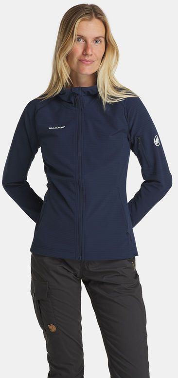 Mammut Womens Madris Light Midlayer Hooded Jacket Fleecevest (Dames |blauw)