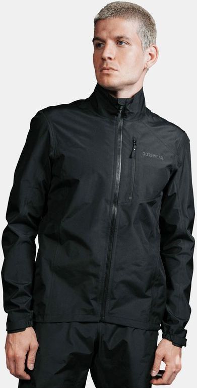 heren gore wear glidewheel gore tex waterdichte jas zwart