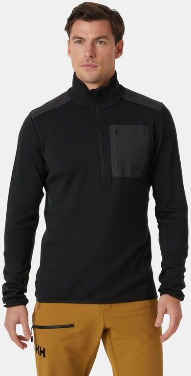 Helly Hansen - LIFA Merino - Sweatshirt - Zwart - Halve Rits