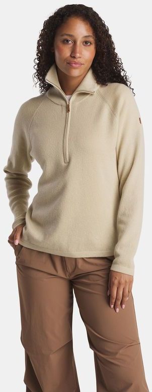 Fjällräven - Övik Lite Half Zip - Damestrui - Zwart
