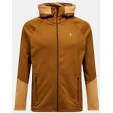 Vest Peak Performance Men Rider Essentials Midlayer Zip Hood Brown-XXL