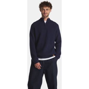 Ayacucho Skagen Rib 1/4 Zip Wollen Trui - Heren