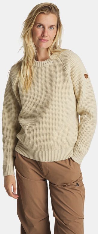 Fjällräven - Övik Waffle Knit - Damestrui - 100% ZQ-gecertificeerde Merinowol