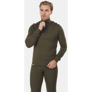 Skipully Woolpower Unisex Zip Turtleneck 200 Pine Green