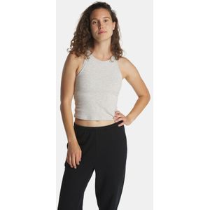 Vuori - Pose Plyo Tank Top - Dames - Zwart - Vochtregulerende Stretch Ribstof - UPF 30+