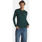 T-Shirt Patagonia Women L/S Cap Cool Merino Blend Graphic Shirt Fitz Roy Strata: Cascade Green-XS