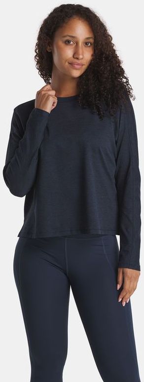 Girlfriend Collective - Reset Loose Long Sleeve Tee - Dames - Zwart - 91% Gerecycled Polyester