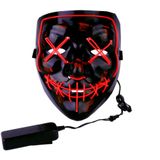 Purge LED Masker - 3 Lichtstanden - Verstelbare Hoofdband - carnaval masker - Halloween masker