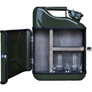 Jack Daniel's Giftset - Groen - Stalen Jerrycan - Perfect Cadeau voor Whiskeyliefhebbers - Stoer en Stijlvol