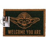 Deurmat Star Wars Yoda - 'Welcome you are' - Groen - Yoda deurmat