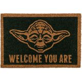 Deurmat Star Wars Yoda - 'Welcome you are' - Groen - Yoda deurmat