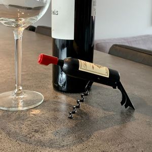 Kurkentrekker & Flesopener - Twee-in-één Wijnfles Tool - Roestvrij Staal - Handige Wijnflesopener - Bar accessoire
