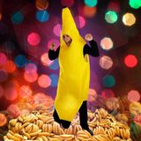 Bananenpak - Kostuum - Voor Volwassenen - One Size Fits All - Wasmachine Bestendig - Carnaval Pak - Banaan Kostuum