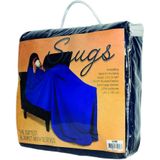 Snuggie Rug - Blauw - Fleece Deken met Mouwen - Hoodie Deken - 140 x 185 cm - Warmte Deken voor Volwassen en Kinderen