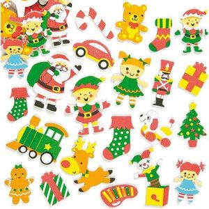 Stickers met 'werkplaats van de kerstman' (100 stuks) Kerst Ambachtelijke Benodigdheden