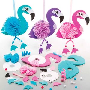 Flamingo Pompoms set  (3 stuks) Knutselset