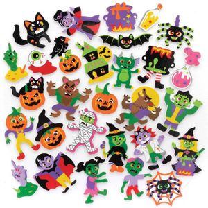 Halloween foam stickers  (200 stuks) Knutselspullen Voor Halloween