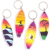 Surfplank sleutelhangers (8 stuks) Speelgoed