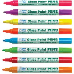 Neonkleur glasstiften (Set van 8) Knutselen met Verven