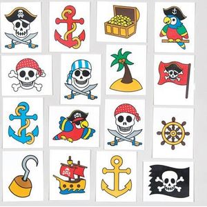 Piraten kindertattoos (48 stuks) Speelgoed