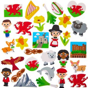 Wales Schuim Stickers  (150 stuks)