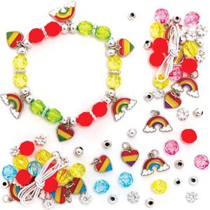 Regenboog Bedel Armbandjes (3 stuks) Zelf Sieraden Maken