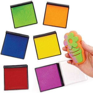 Rainbow Colours Inkt Stempel Pads (6 stuks) Knutselen met Verven