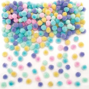 Pastel Zelfklevende Pompoms  (250 stuks) Accessoires knutselen