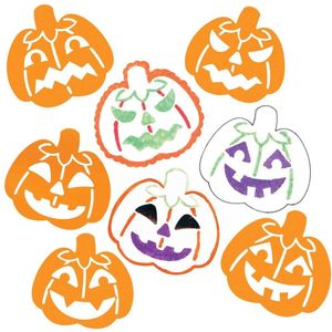Pompoen Stencils  (8 stuks) Knutselspullen Voor Halloween