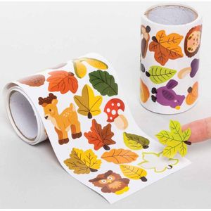 Herfst Stickerrollen Voordeelverpakking  (600 stuks) Accessoires knutselen