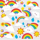 'Het weer' stickers van foam (120 stuks) Accessoires knutselen