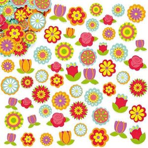 Foam stickers bloem  (144 stuks) Accessoires knutselen