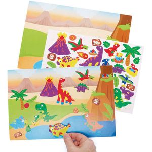 Dinosaurus Sticker ScÃ¨ne Kits (5 stuks) Knutselset