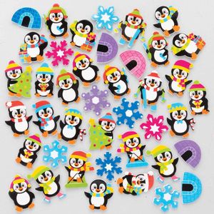 PinguÃ¯n Foam Stickers (200 stuks) Kerst Ambachtelijke Benodigdheden