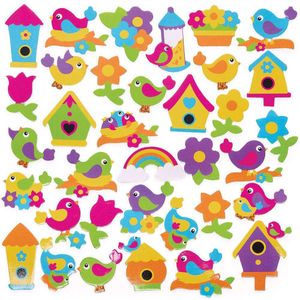 Vogel Schuim Stickers (200 stuks) Accessoires knutselen