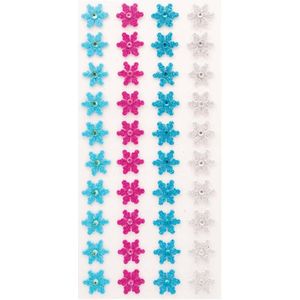 Sneeuwvlok edelsteen stickers (80 stuks) Kerst Ambachtelijke Benodigdheden