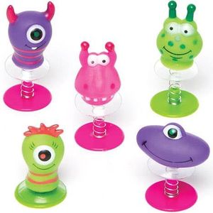 Springfiguurtjes monster  (6 stuks) Speelgoed