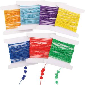 Verschillende regenboog kleuren Elastiek  (7 stuks) Zelf Sieraden Maken